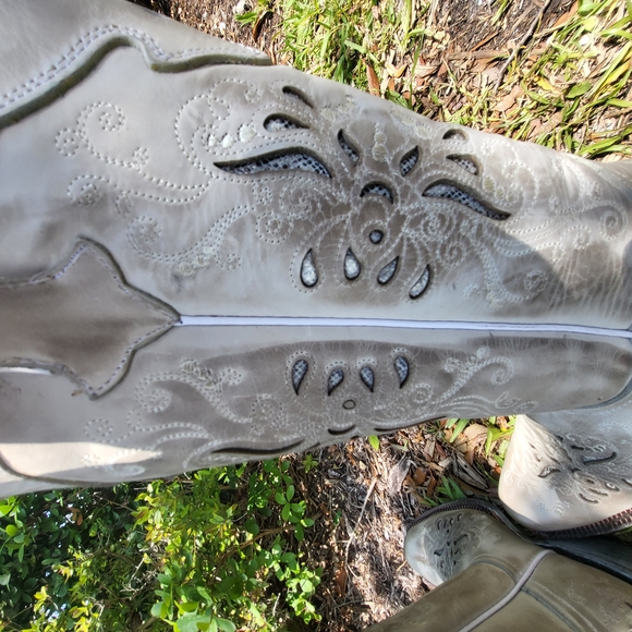 TANNERS MARK NWOT Womens 7 Gray Western Cowboy Boots - Picture 6 of 11